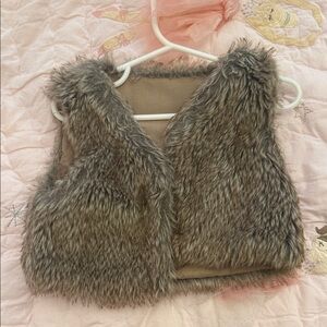 Faux Fur Vest in Brown